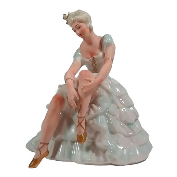 Antique Schaubach Kunst Wallendorf Porcelain Showgiirl Ballerina Dancer Figurine - Picture 1 of 13